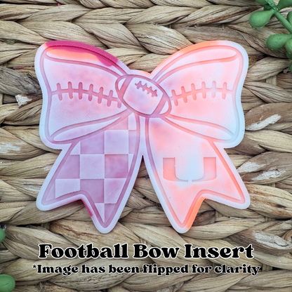 Hurricanes Miami Florida Football Bow Insert Freshie Mold