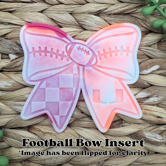 Hurricanes Miami Florida Football Bow Insert Freshie Mold