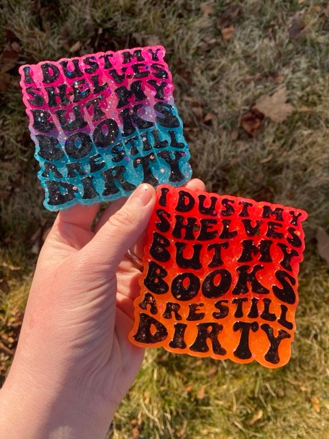 Dirty Books Freshie Silicone Mold, smut freshie, dust my shelves, freshie making supplies, romance freshie molds, best selling freshies