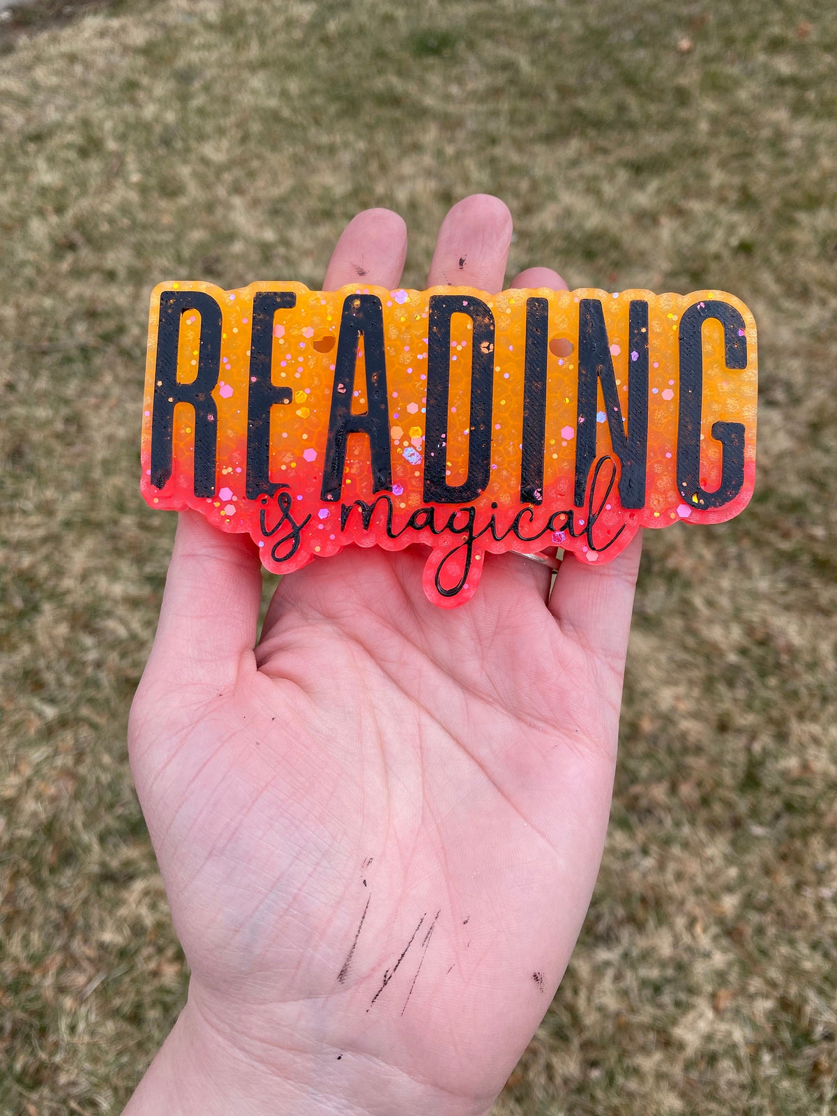 Reading is Magical Freshie Silicone Mold, aroma bead molds, freshie making supplies, popular freshie molds, best selling freshies, book