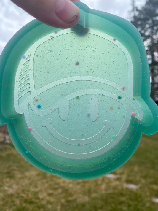 Baseball Cap Freshie Mold, aroma bead silicone mold, freshie making supplies, popular freshie molds, smile with hat mold, cardstock mold