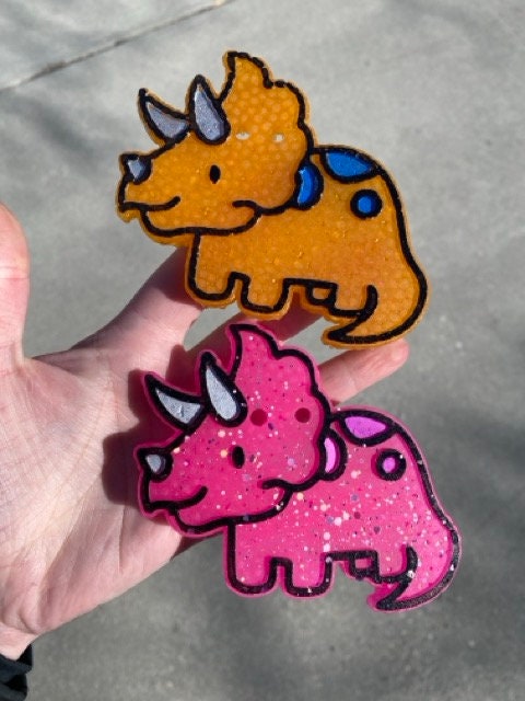 Triceratops Freshie Silicone Mold, aroma bead molds, freshie making supplies, animal freshie mold, bestselling freshie molds, dinosaur