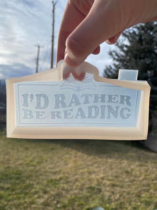 I'd Rather Be Reading Freshie Silicone Mold, aroma bead molds, freshie making supplies, popular freshie molds, best selling freshies, book