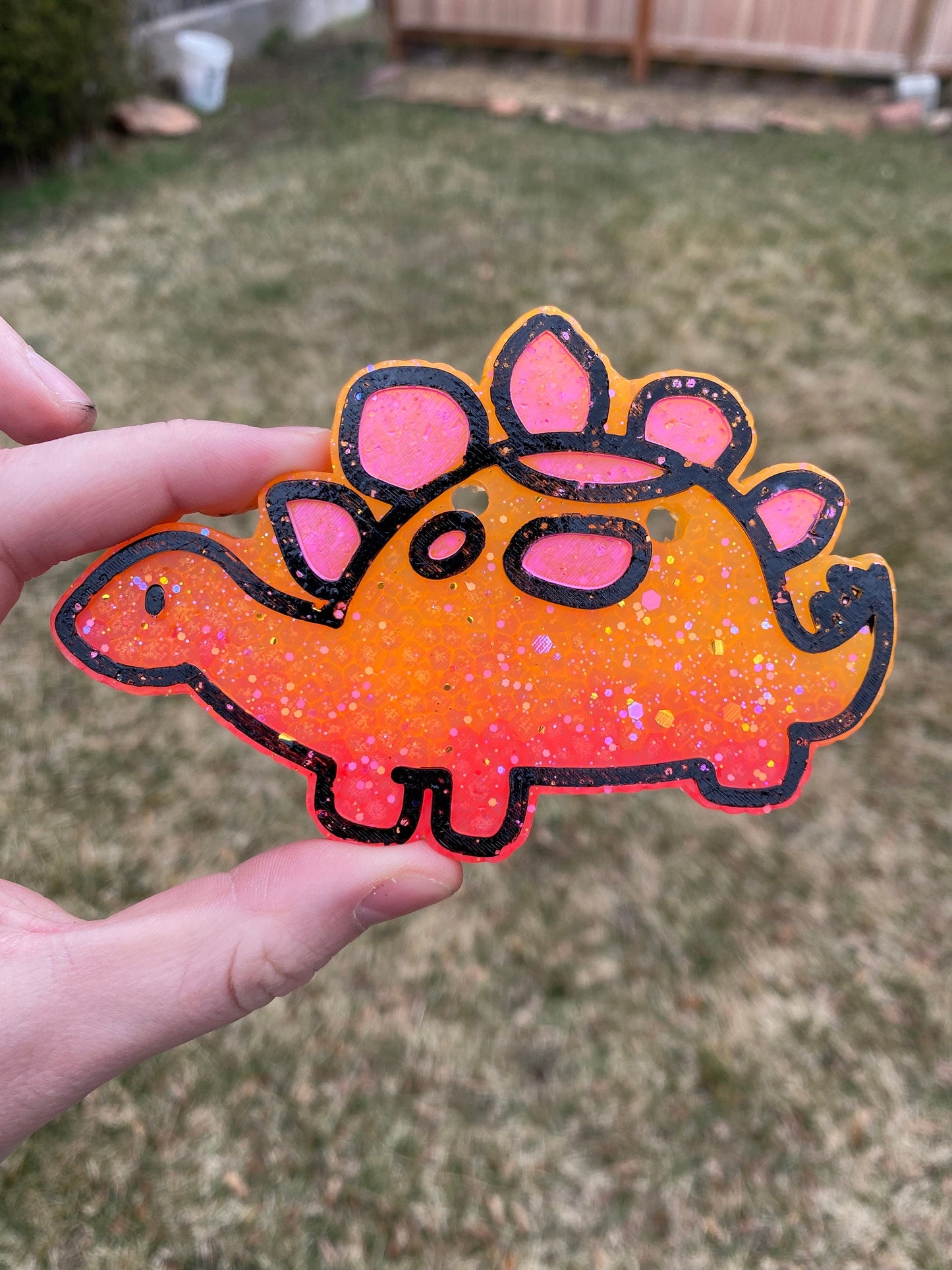 Stegosaurus Freshie Silicone Mold, aroma bead molds, freshie making supplies, animal freshie mold, bestselling freshie molds, dinosaur