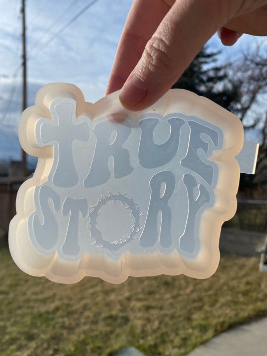 True Story Freshie Silicone Mold, aroma bead molds, freshie making supplies, popular freshie molds, best selling freshies, Christian, Jesus