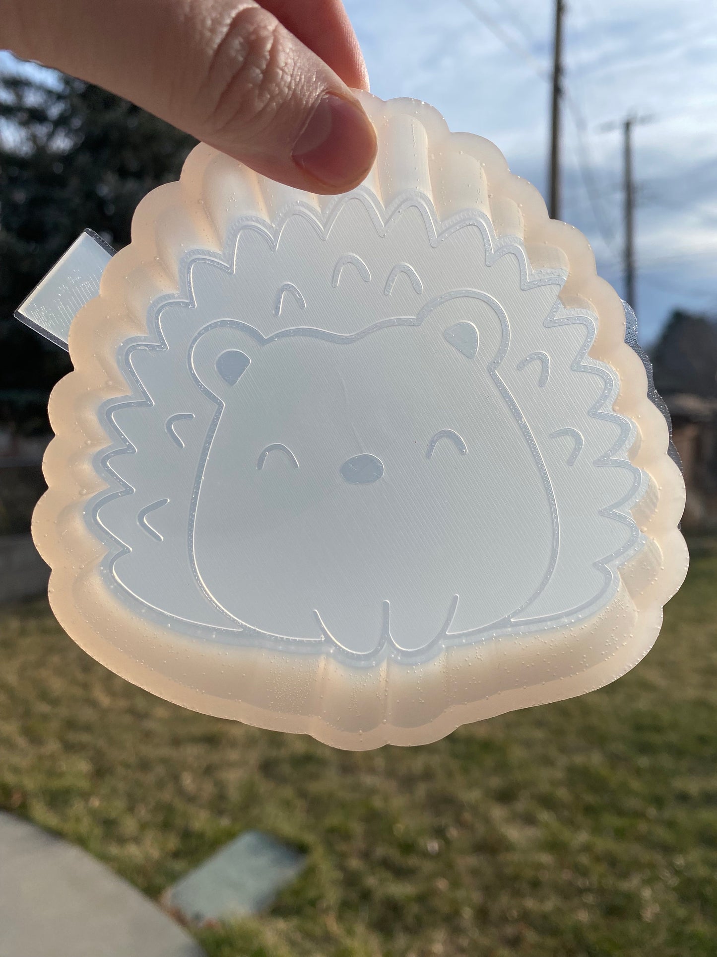 Hedgehog Freshie Silicone Mold, aroma bead molds, freshie making supplies, animal freshie mold, bestselling freshie molds, cardstock freshie