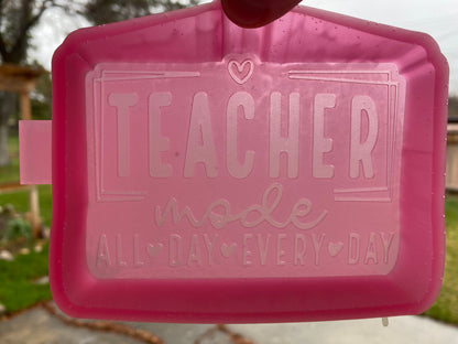 Teacher Mode Freshie Silicone Mold, freshie making supplies, silicone molds for teachers, freshie ideas for teaching, end of school year