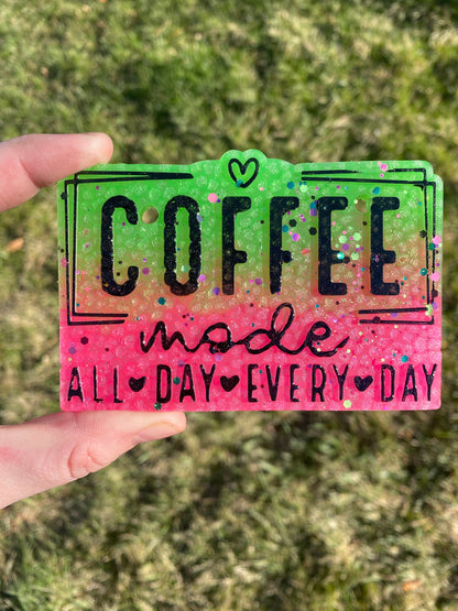 Coffee Mode Freshie Silicone Mold, bestselling freshie molds, heat safe silicone, soap mold, coffee queen, freshie supplies beginner