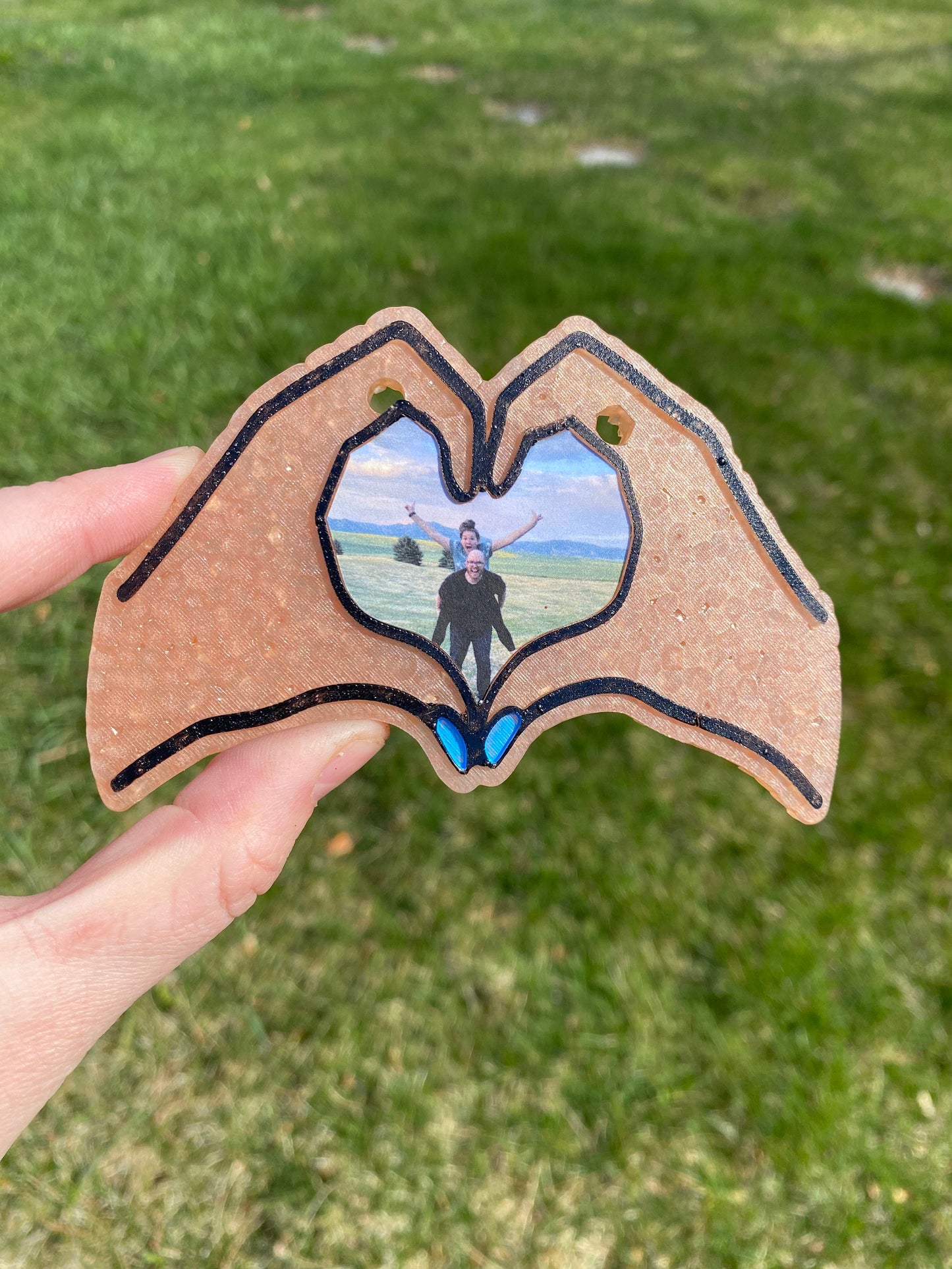 Heart Hands Freshie Silicone Mold, anniversary freshie molds, picture frame silicone mold, photo freshie mold, wedding picture freshie mold,