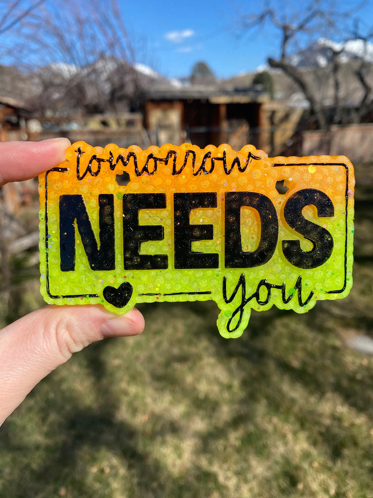 Tomorrow Needs You Freshie Silicone Mold, aroma bead molds, freshie making supplies, popular freshie molds, suicide awareness molds