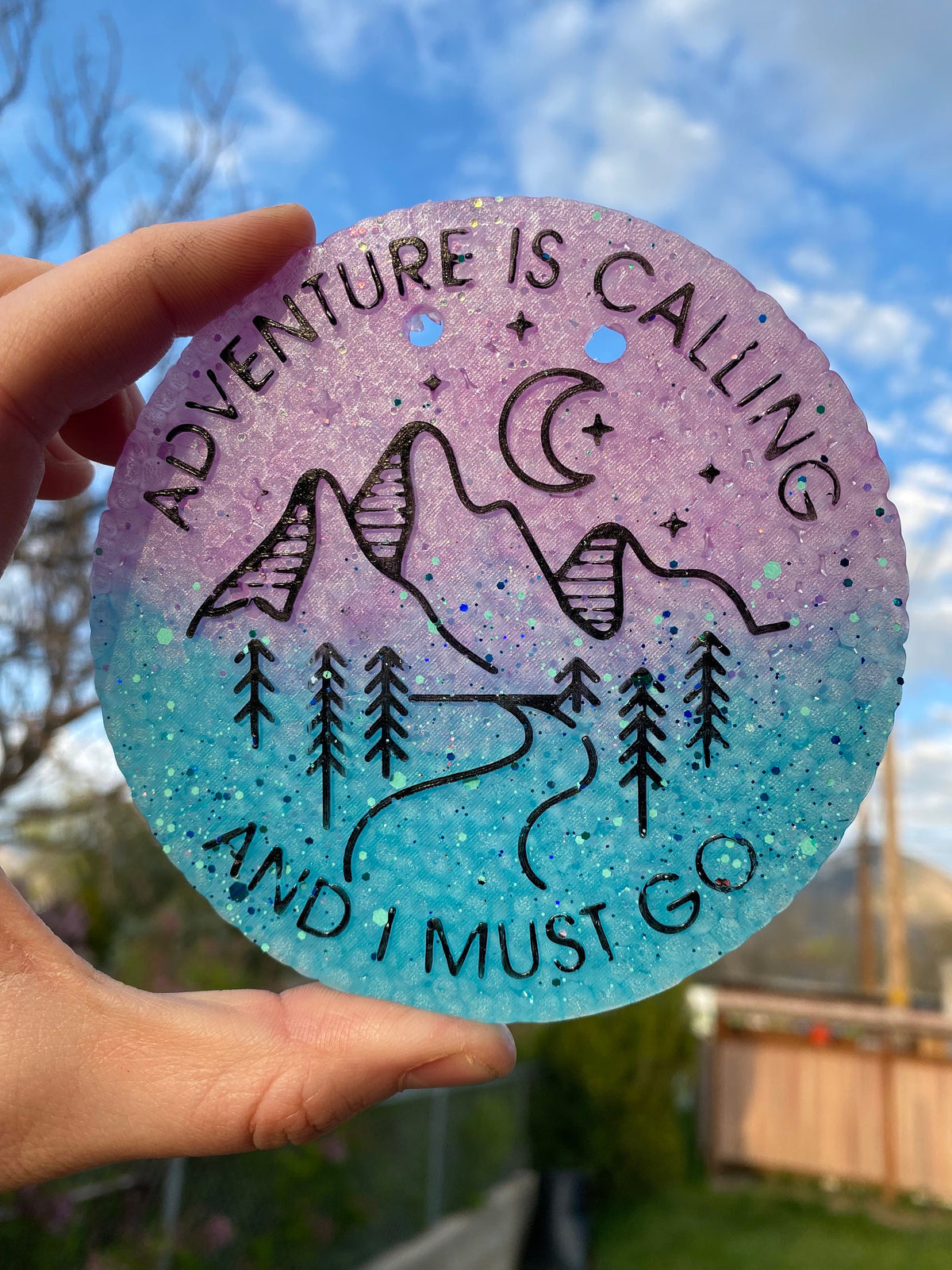 Adventure is Calling Freshie Silicone Mold, freshie making supplies, popular freshie, best selling freshies, summer camping outdoors freshie