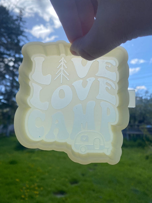 Live Love Camp Mold, freshie making supplies, popular freshie, best selling freshies, summer freshie ideas, outdoor mold, camper freshie