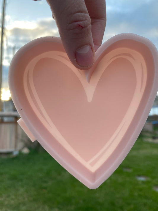 Heart Freshie Silicone Mold, anniversary freshie molds, picture frame silicone mold, photo freshie mold, cardstock freshie mold with svg