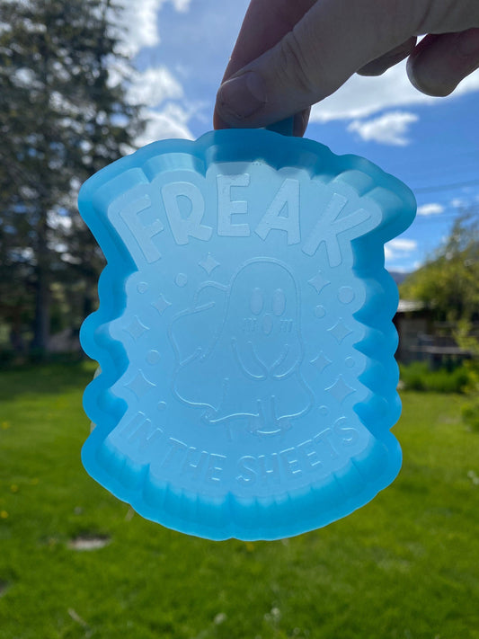 Freak in the Sheets Ghost Mold, Halloween Freshie Mold, Fall Freshie Mold, Ghost Silicone Mold, Funny Freshie Mold, Spooky Mold