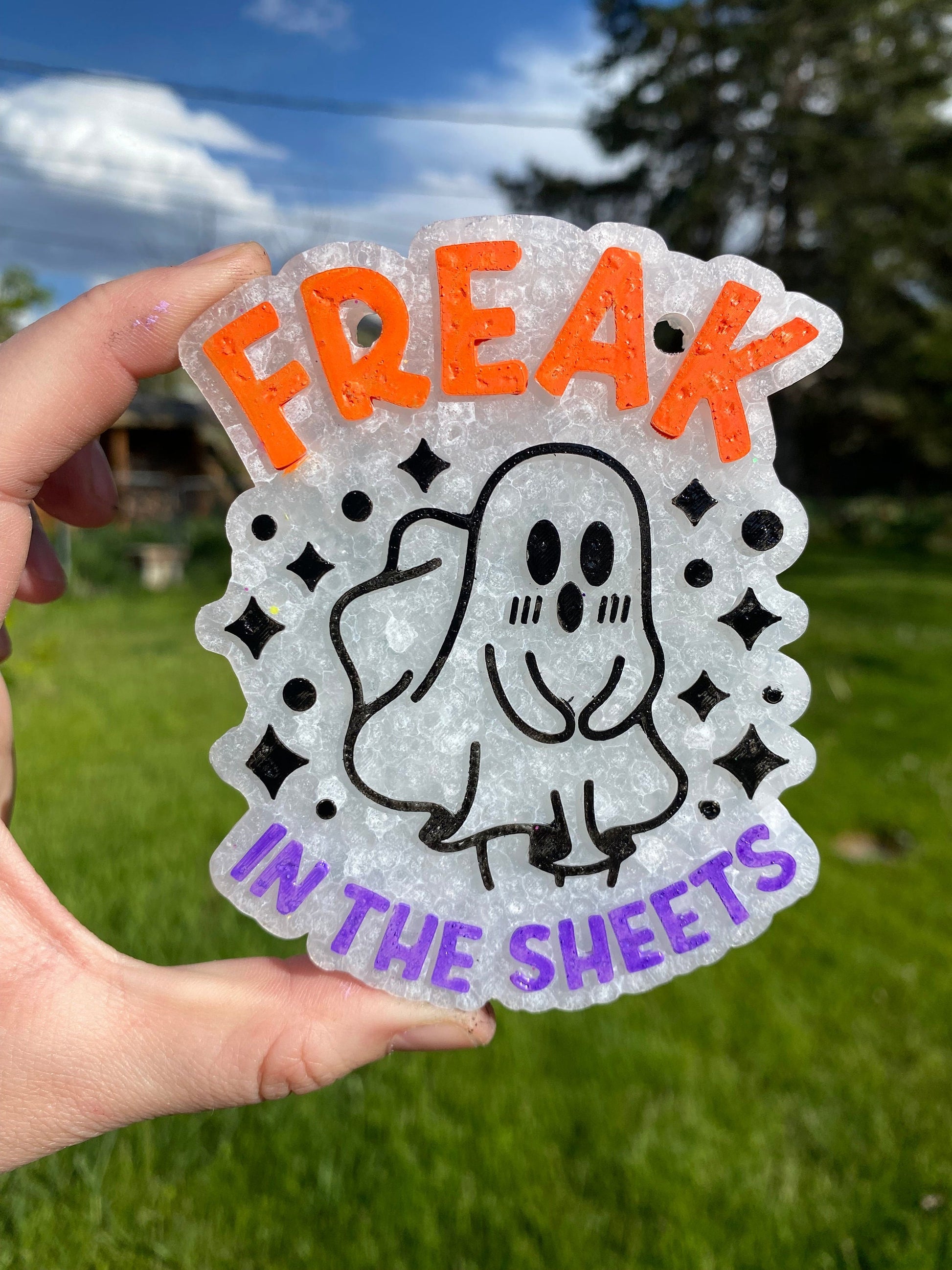 Freak in the Sheets Ghost Mold, Halloween Freshie Mold, Fall Freshie Mold, Ghost Silicone Mold, Funny Freshie Mold, Spooky Mold