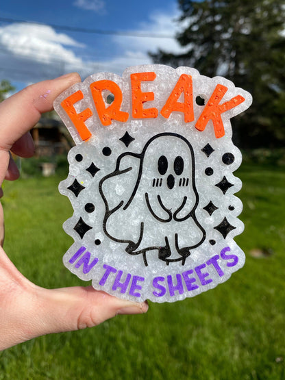 Freak in the Sheets Ghost Mold, Halloween Freshie Mold, Fall Freshie Mold, Ghost Silicone Mold, Funny Freshie Mold, Spooky Mold
