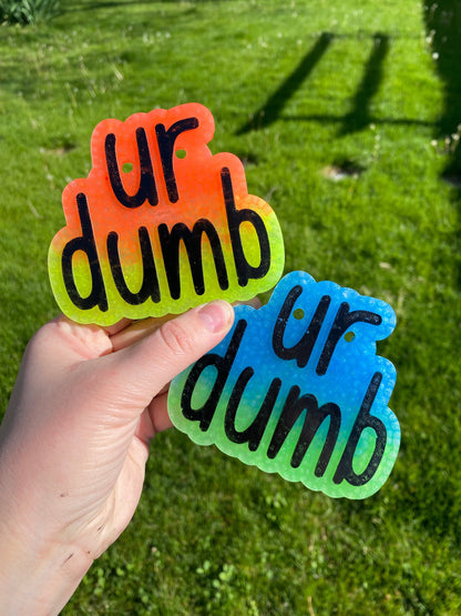 Ur Dumb Mold, you're dumb freshie, funny freshie mold, dad freshie mold, freshie mold for brother, freshie mold for sister, gag gift freshie