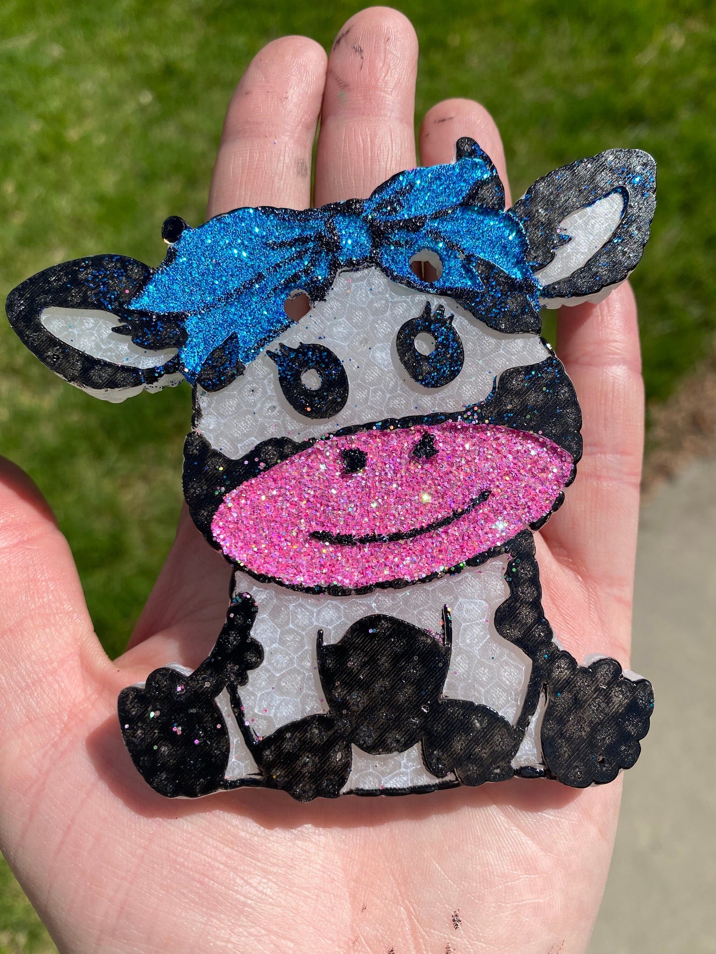Cow with Bow Freshie Mold, western freshie molds, country molds, best selling freshie mold, farm freshie molds, silicone molds for freshies