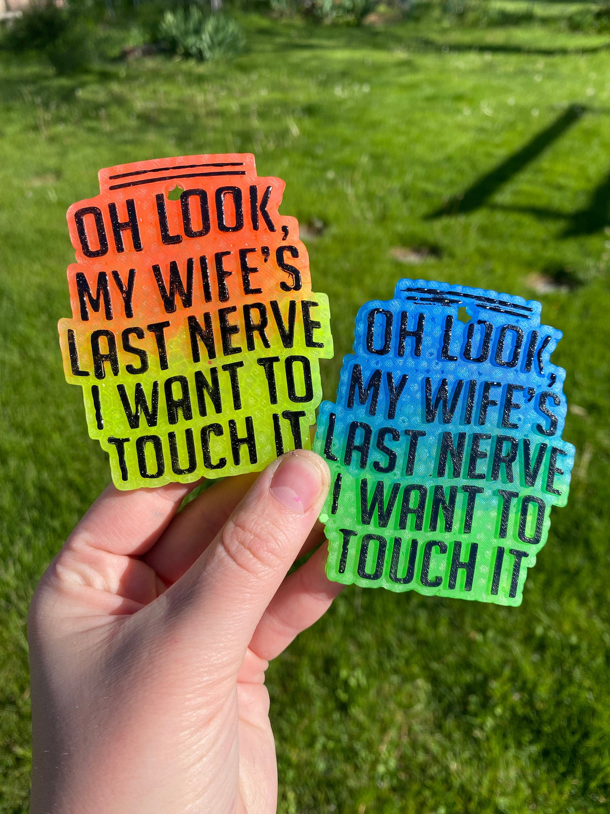 My Wife's Last Nerve Mold, Funny Husband Freshie Mold, Dad Joke Silicone Mold, Father's Day Molds, Freshie Molds for Men, Freshie supplies