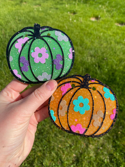 Flower Pumpkin Mold, Floral pumpkin, Halloween Freshie Mold, Fall Freshie Mold, Ghost Silicone Mold, Coffee Shop Freshie Mold, Spooky Mold
