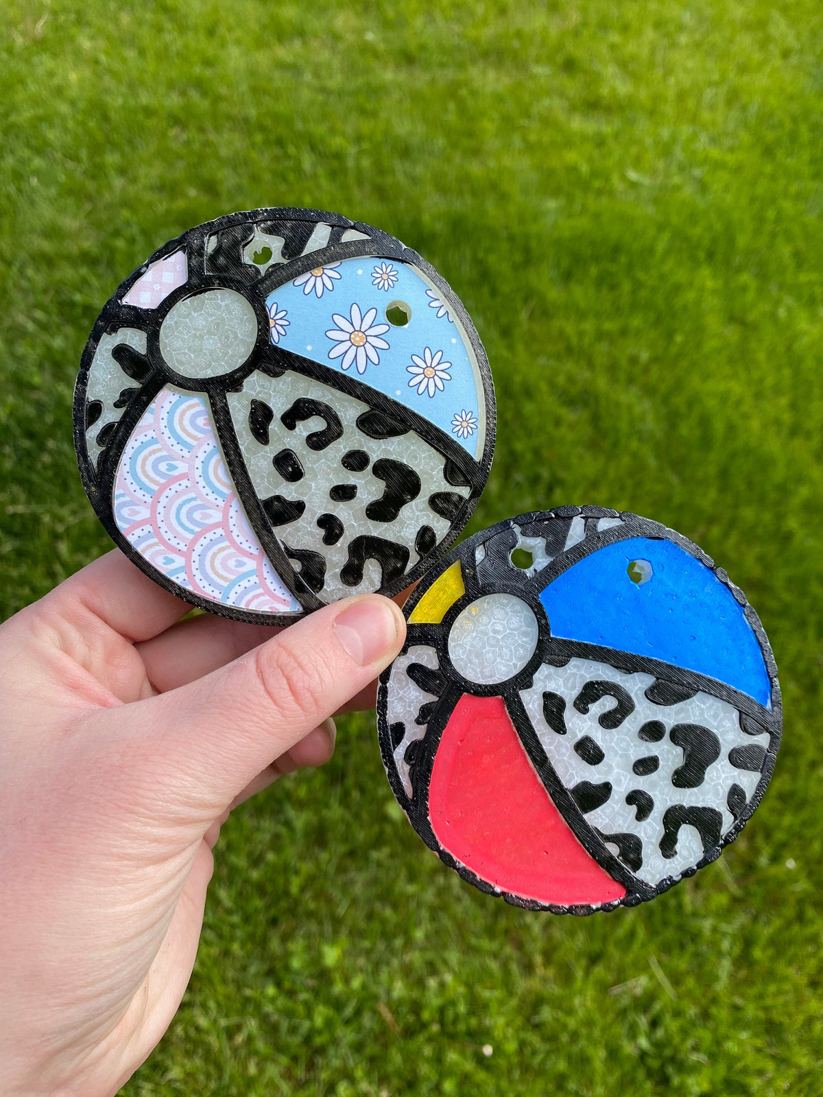 Leopard Print Beach Ball Mold, Summer Freshie Molds, Sun Freshie Mold, Beach Silicone Mold, Easy Cardstock Molds for Beginner, Popular Molds