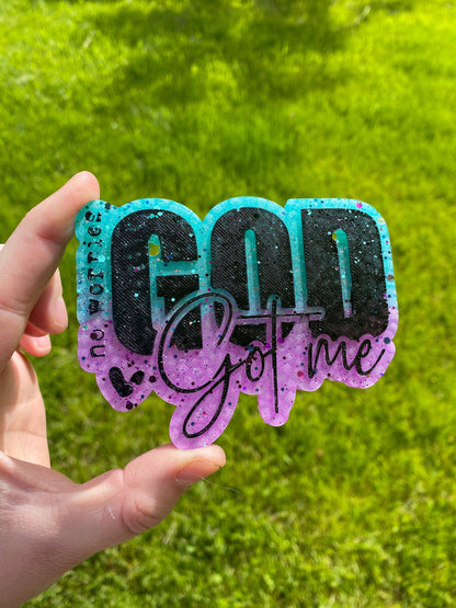 God Got Me No Worries Mold, religious freshie making supplies, popular freshie molds, best selling freshies, god is good freshie mold, pray