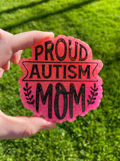 Proud Autism Mom Mold, Autism Awareness Silicone Mold, Neurodivergent Freshie mold, autism freshie mold, high quality freshie mold
