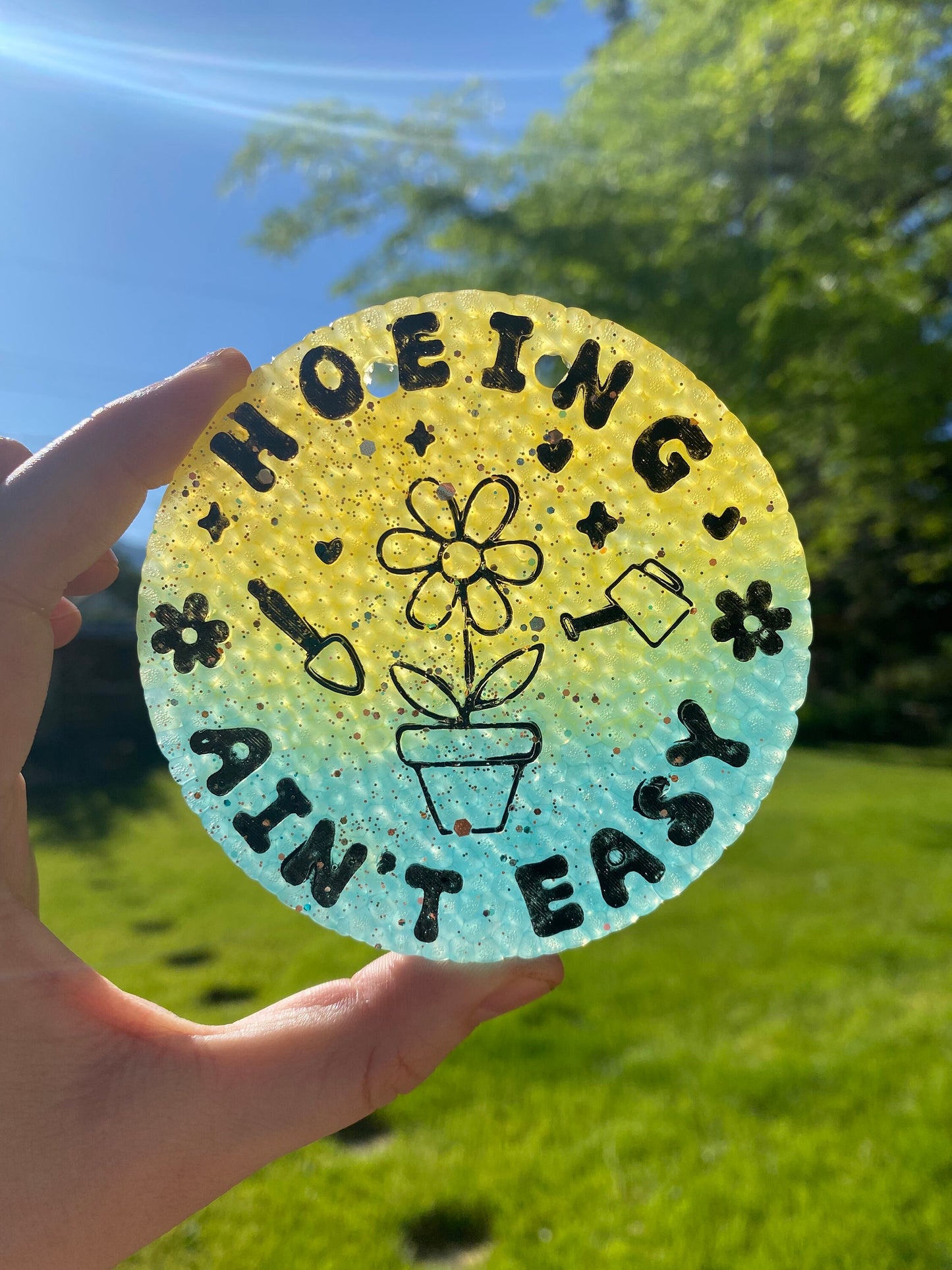 Hoeing Ain't Easy Mold, Gardening Freshie Mold, Summer Freshie Mold, Adult Humor Freshie Mold, Funny Freshie Molds