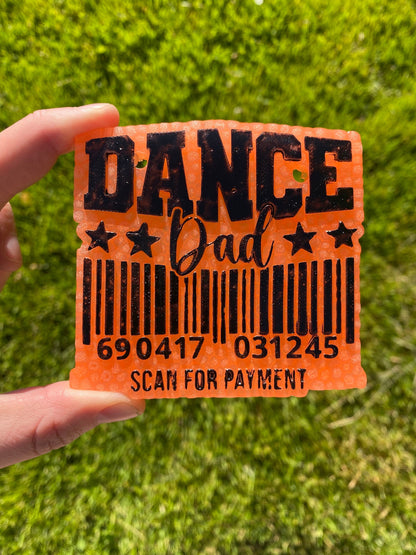 Dance Dad Mold, Dance life Freshie Silicone Mold, sport freshie molds, freshie making supplies, sport mold, fathers day mold, Scan for pay