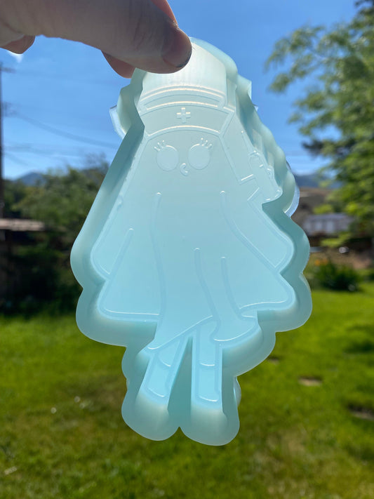 Nurse Ghost Mold, Halloween Freshie Mold, Fall Freshie Mold, Spooky Silicone Mold, Autumn Freshie Mold, Bones Freshie Mold, October Molds