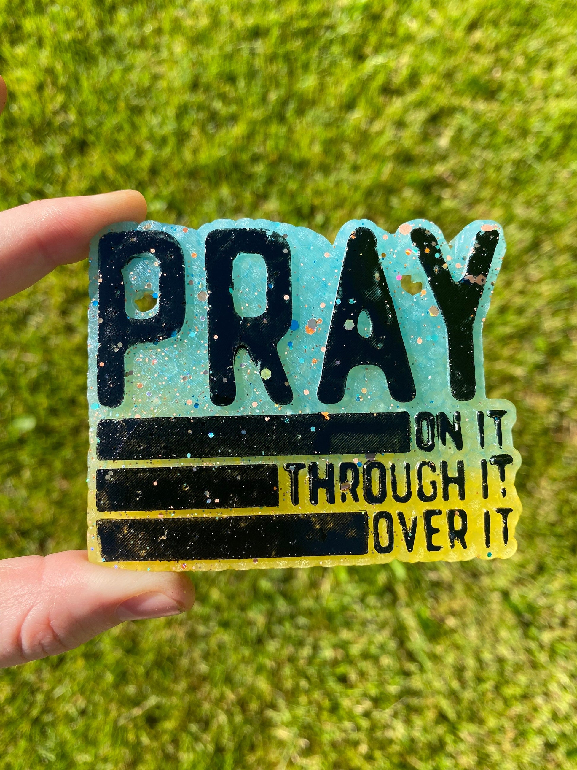 Pray Freshie Mold, Pray On It Through It Over It, Christian Freshie Mold, Religious Molds, Freshie Molds for Church, Jesus Loves You Mold