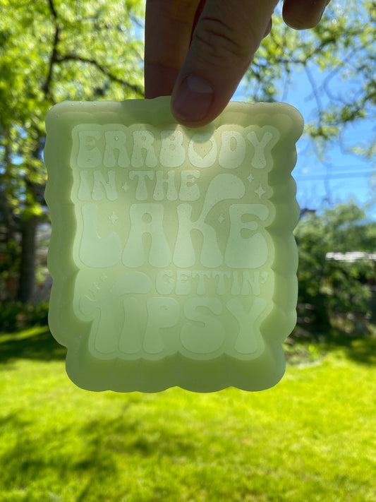Getting Tipsy Lake Freshie Silicone Mold, aroma bead, popular freshie, lake freshie mold, drinking alcohol lake mold, lake life freshie mold