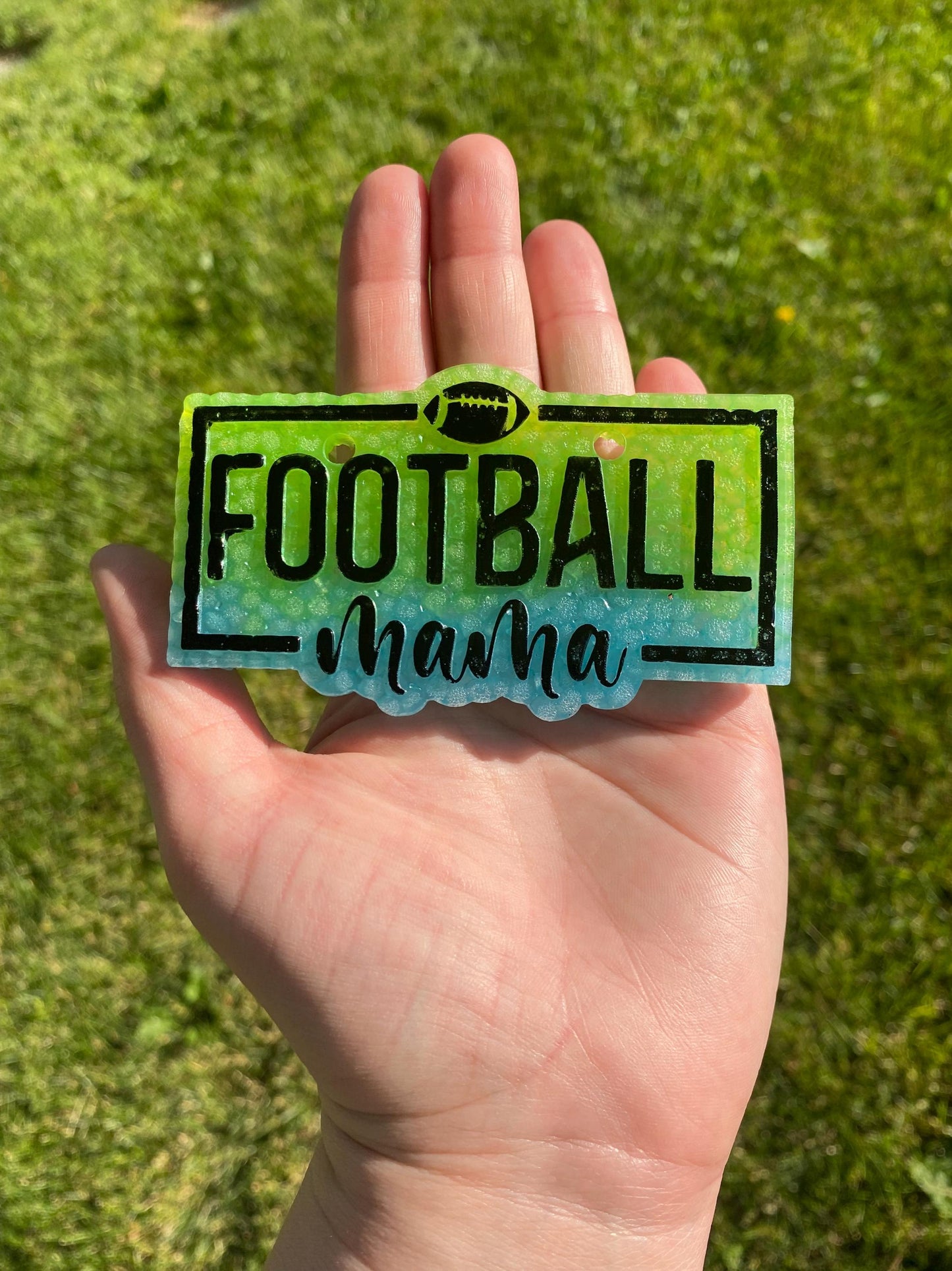 Football Mama Freshie Silicone Mold, best selling freshies, sports freshie molds, sport team freshie molds, football freshie mold