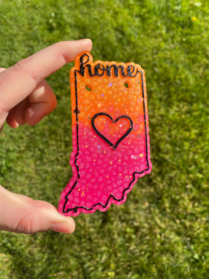 Indiana Freshie Mold, Home State Freshie Molds, USA Freshie Molds, Beginner Aroma Bead Molds, Indiana State Freshie Mold