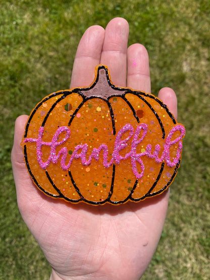 Thankful Pumpkin Mold, Thanksgiving Freshie Mold, Fall Freshie Mold, Give Thanks Freshie Mold, Autumn freshie mold, Fall Pumpkin Mold