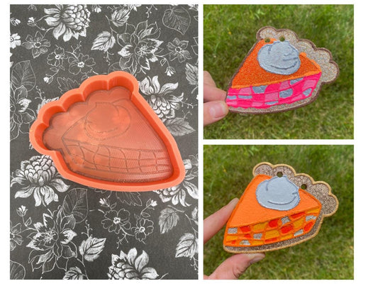 Pie Slice Mold, Freshie Mold, Fall Freshie Mold, Silicone Mold, cozy freshie molds, cute fall mold, Autumn molds, Pumpkin Pie Mold