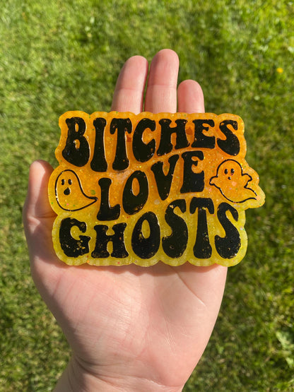 Bitches Love Ghosts Mold, Halloween Freshie Mold, Fall Freshie Mold, Ghost Silicone Mold, Funny Ghost Molds, Haunted Freshie Mold