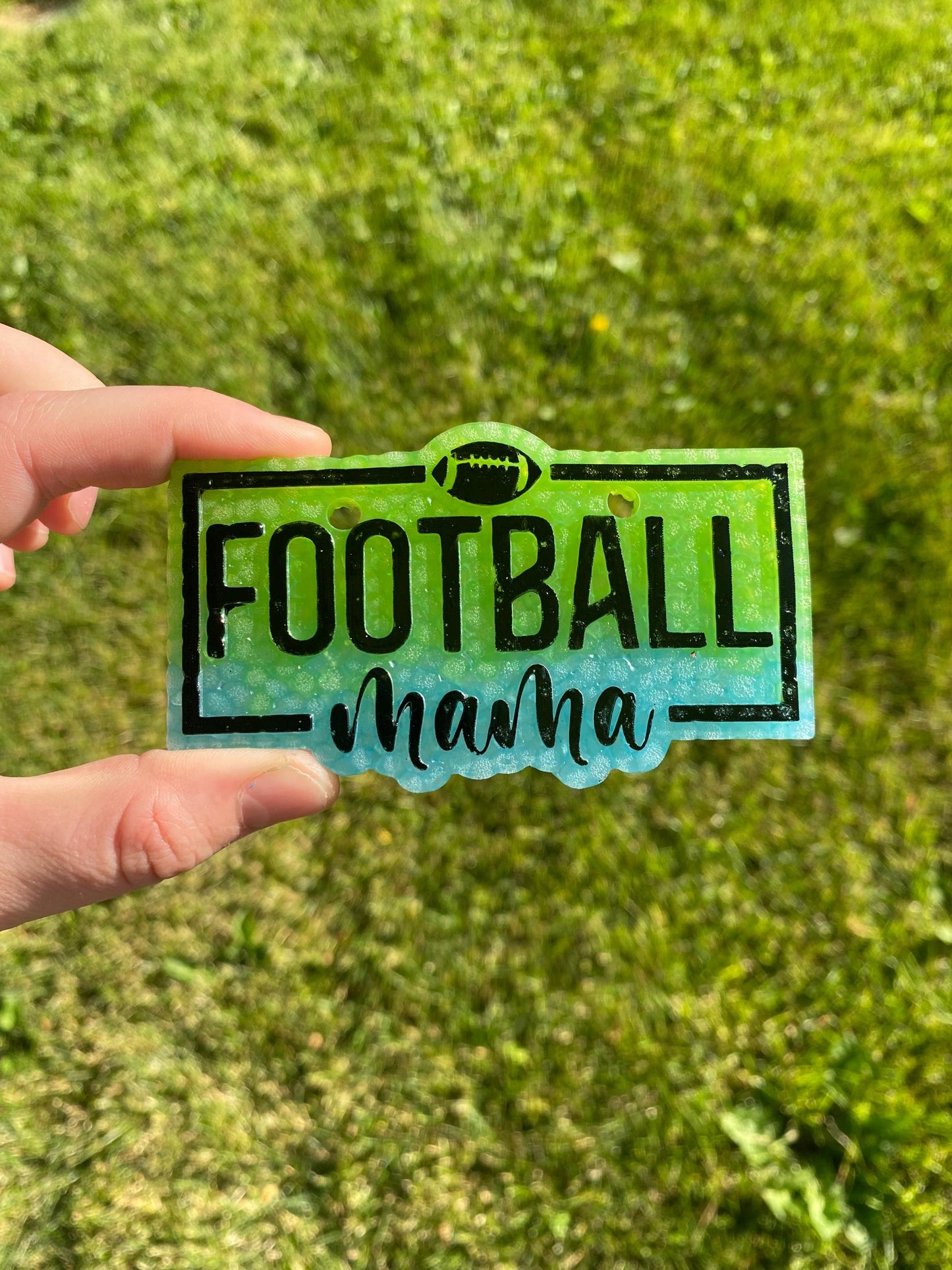 Football Mama Freshie Silicone Mold, best selling freshies, sports freshie molds, sport team freshie molds, football freshie mold
