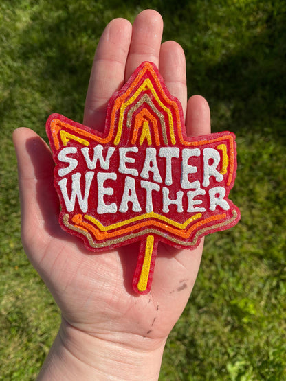 Sweater Weather Mold, Leaf Freshie Mold, Fall Freshie Mold, Trendy Leaf Silicone Mold, Popular fall freshie molds, autumn freshie mold