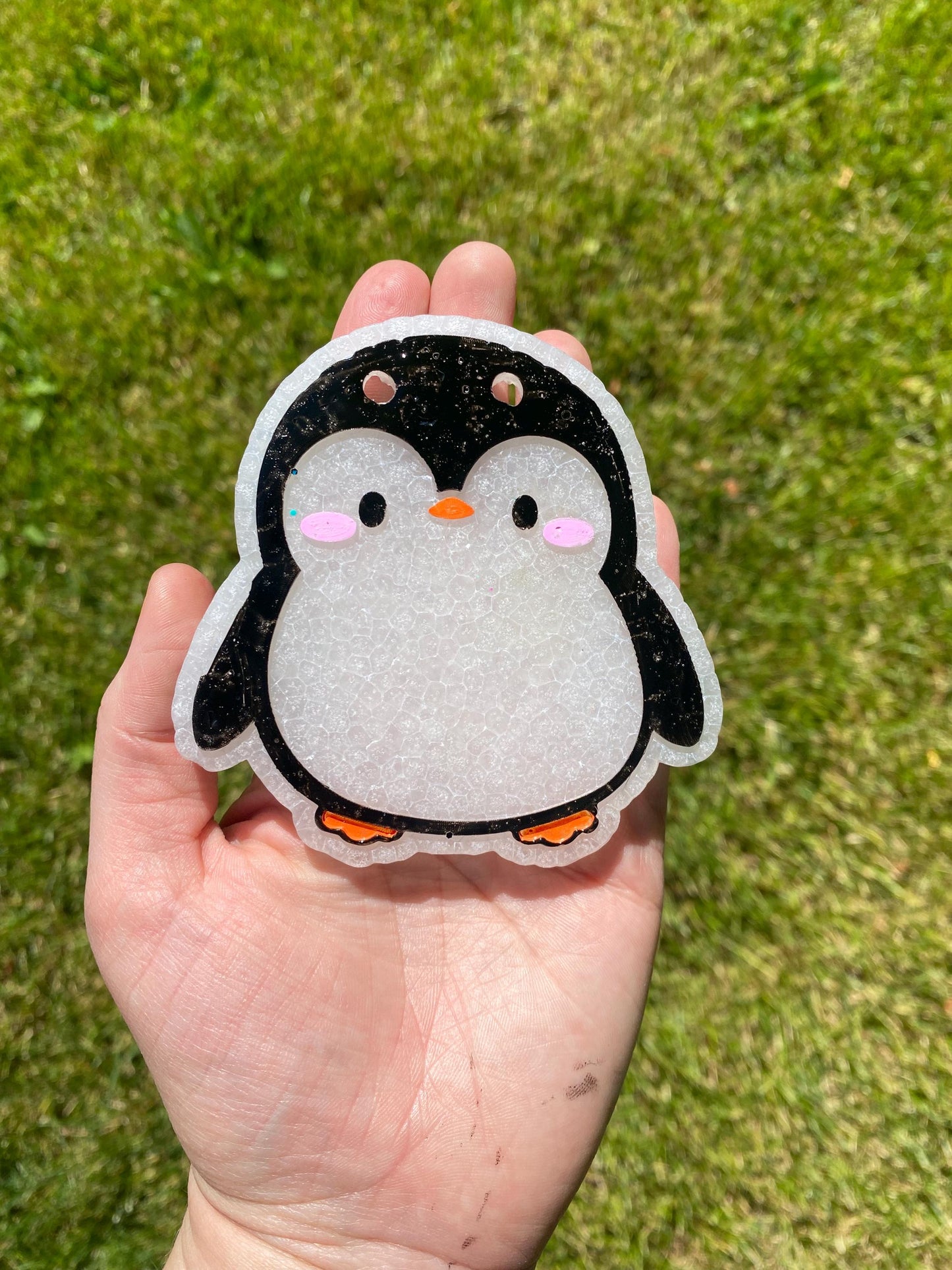 Penguin Freshie Silicone Mold, freshie making supplies, animal freshie mold, bestselling freshie molds, winter freshie molds, happy penguin