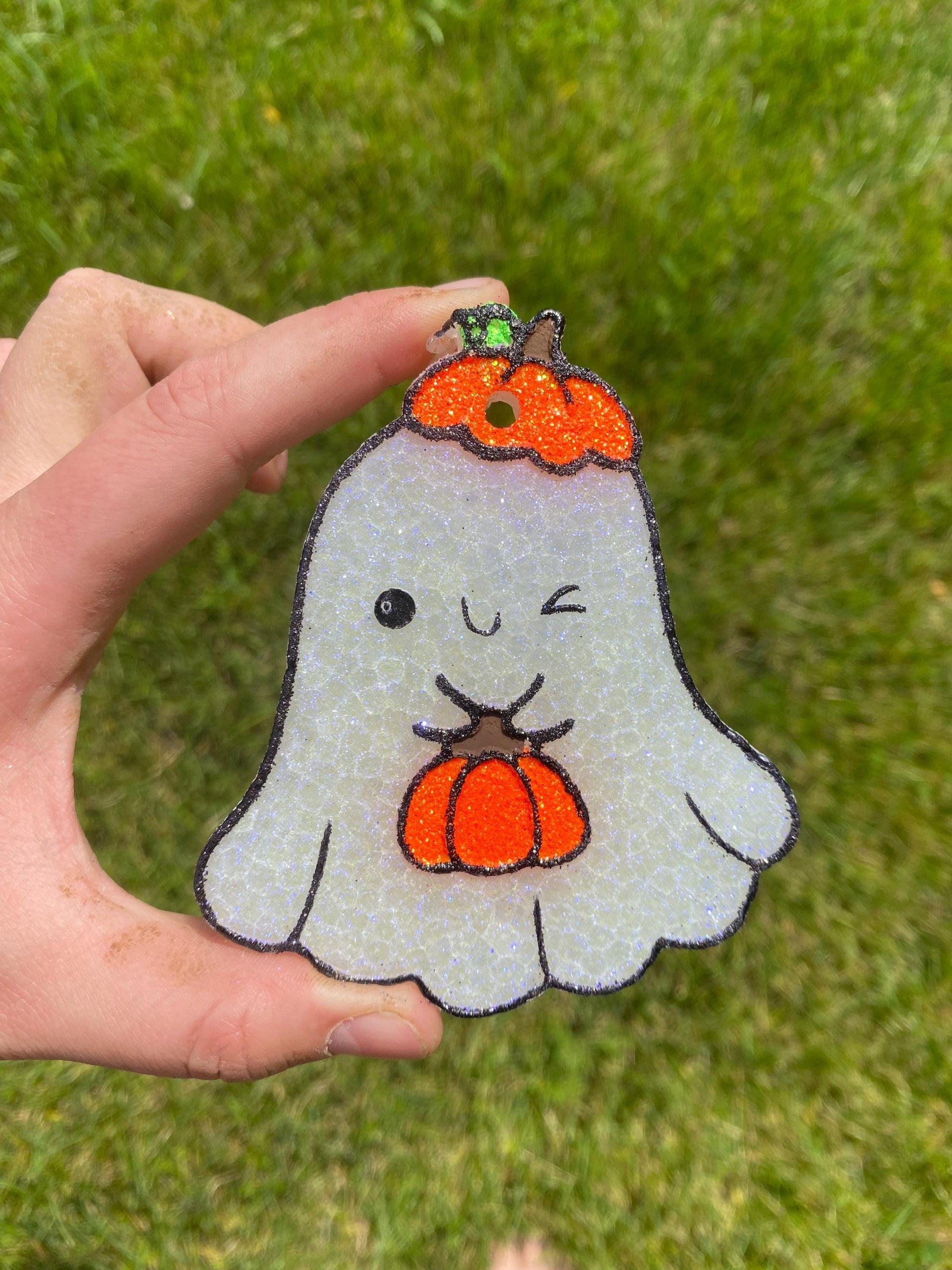 Pumpkin Ghost Mold, Halloween Freshie Mold, Fall Freshie Mold, Ghost Silicone Mold, Coffee Shop Freshie Mold, Spooky Mold, Floral Ghost Mold