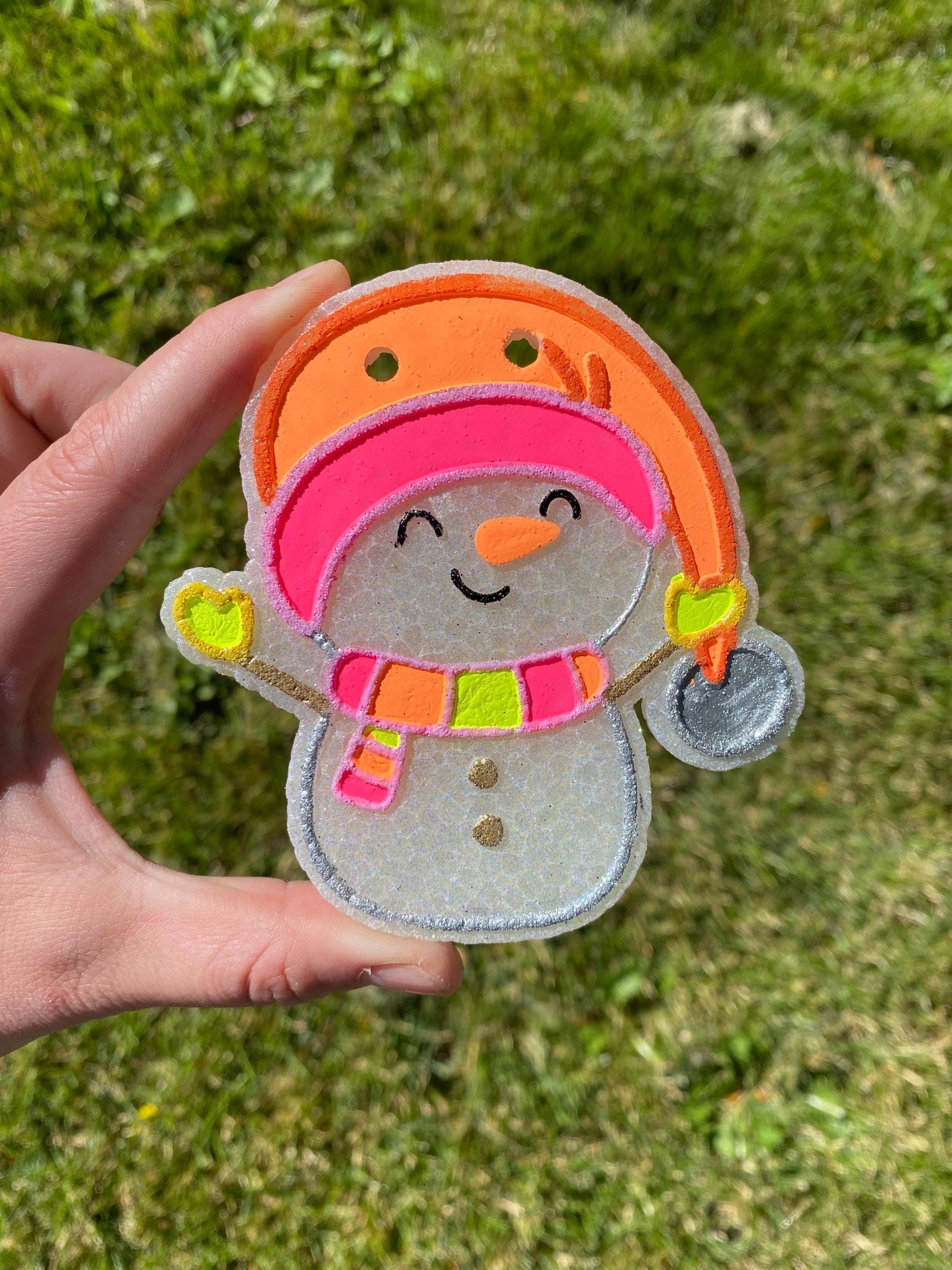 Snowman Freshie Silicone Mold, freshie making supplies, Christmas freshie mold, cozy winter freshie molds, happy winter molds, snow freshie