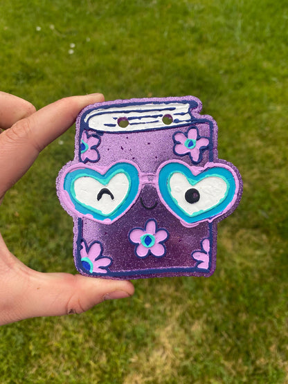 Book with Glasses Freshie Mold, Book lover freshie mold, Cozy Book Molds, Book Freshie Mold, Reading Silicone Mold, Teacher Mold, Librarian