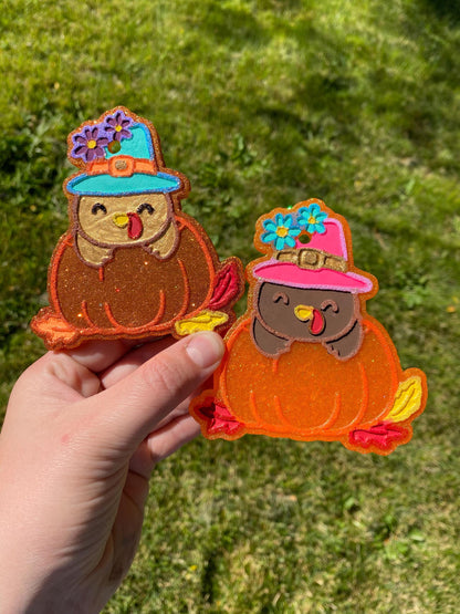 Turkey in a Pumpkin Freshie Mold, Thanksgiving Freshie Mold, Fall Freshie Mold, Turkey Freshie Mold, Autumn freshie mold, Fall Pumpkin Mold