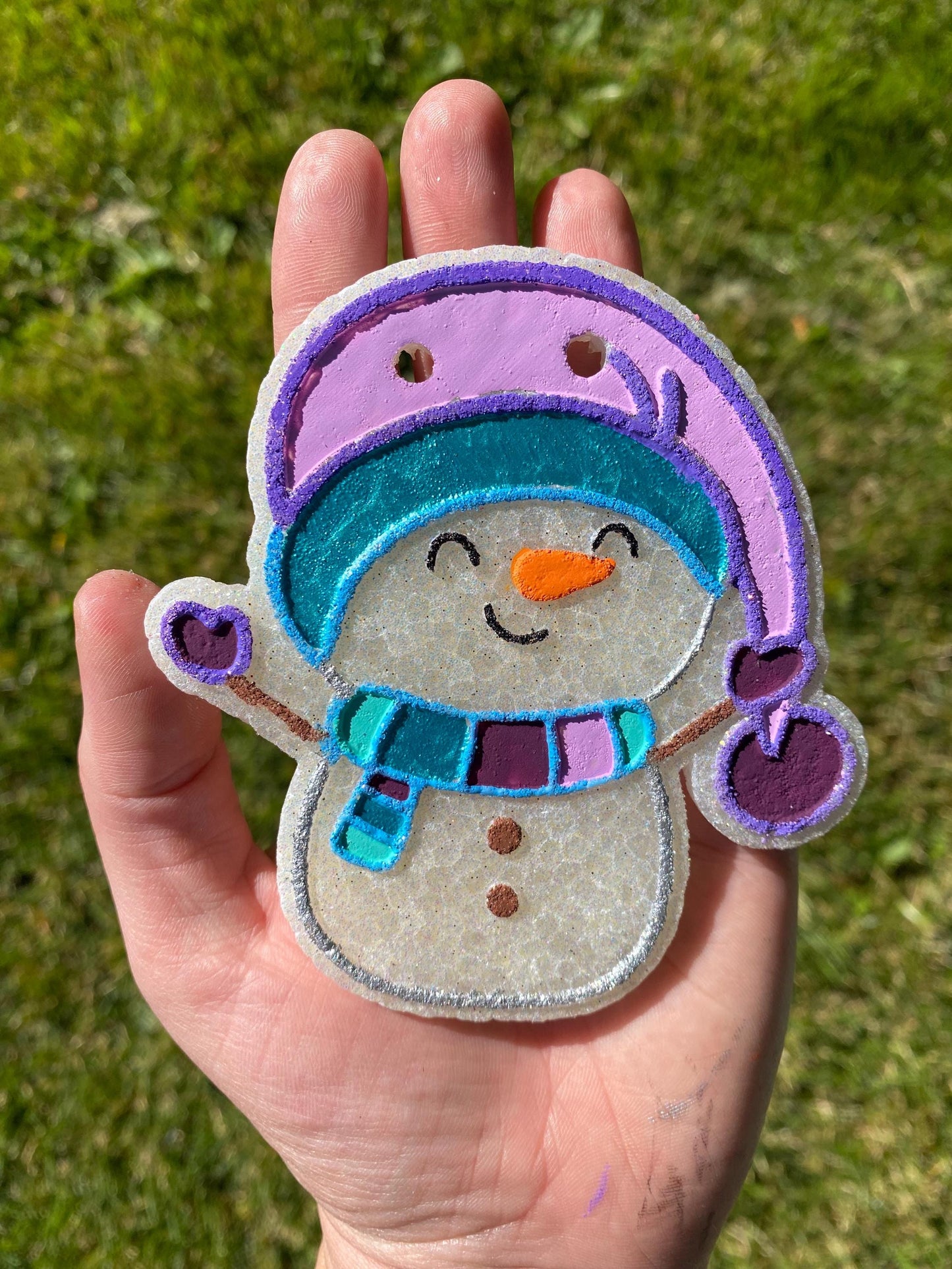 Snowman Freshie Silicone Mold, freshie making supplies, Christmas freshie mold, cozy winter freshie molds, happy winter molds, snow freshie