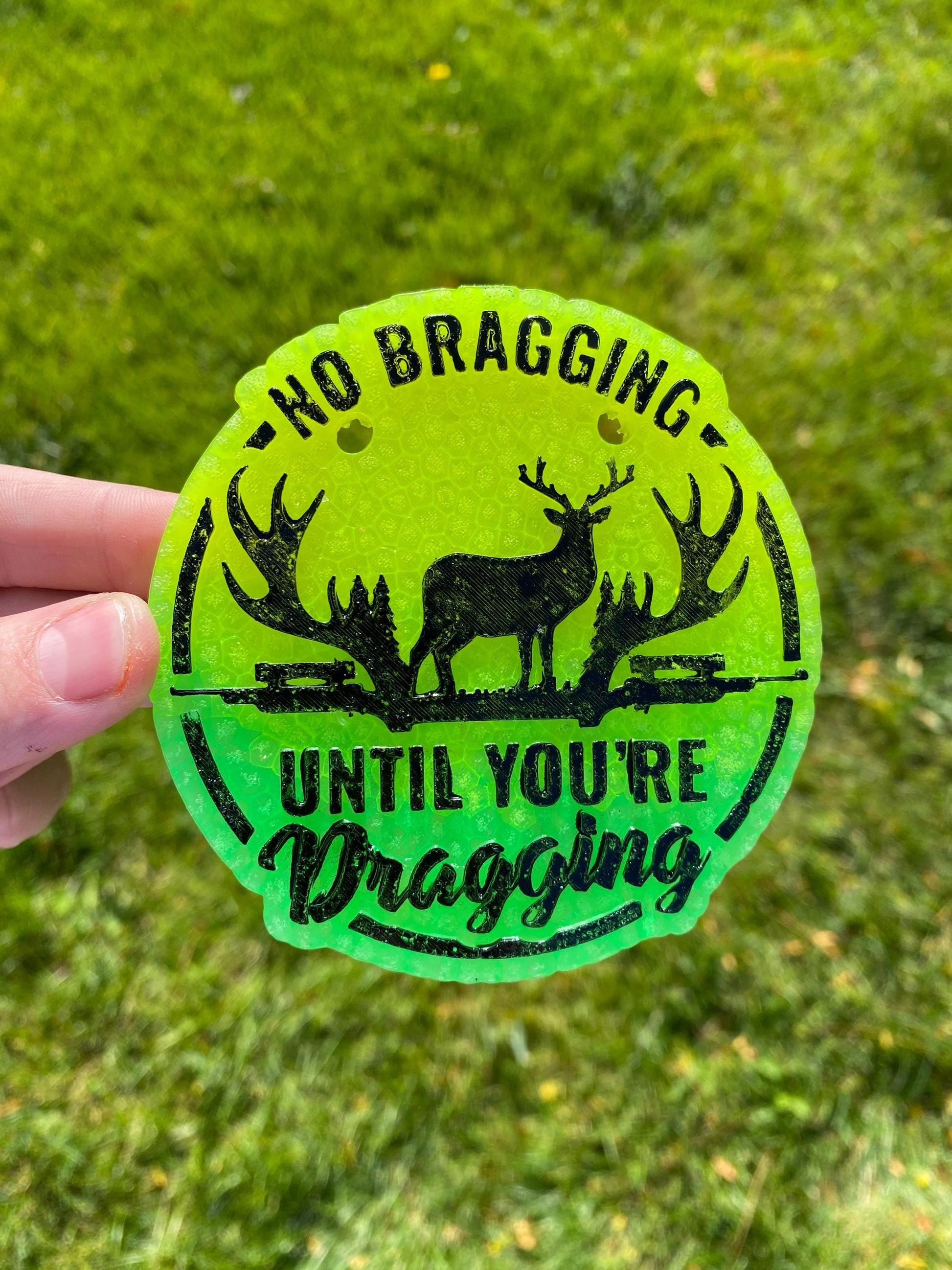 No Bragging Until You're Dragging Freshie Silicone Mold, deer hunting freshie making supplies, bestselling dad molds, hunting season