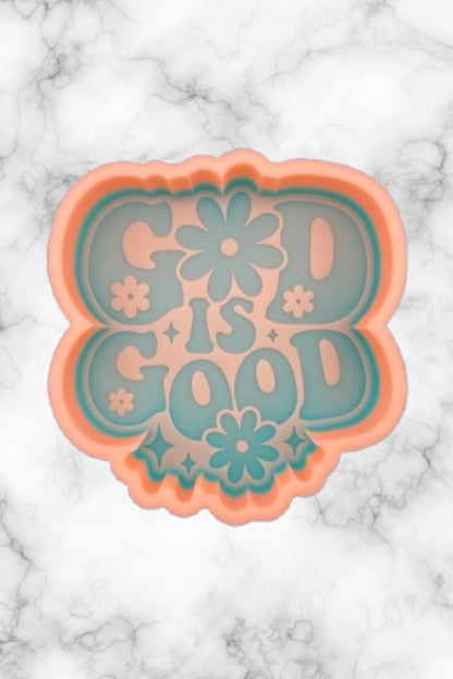 God is Good Freshie Silicone Mold, aroma bead molds, freshie making supplies, popular cardstock freshie molds, best selling freshies