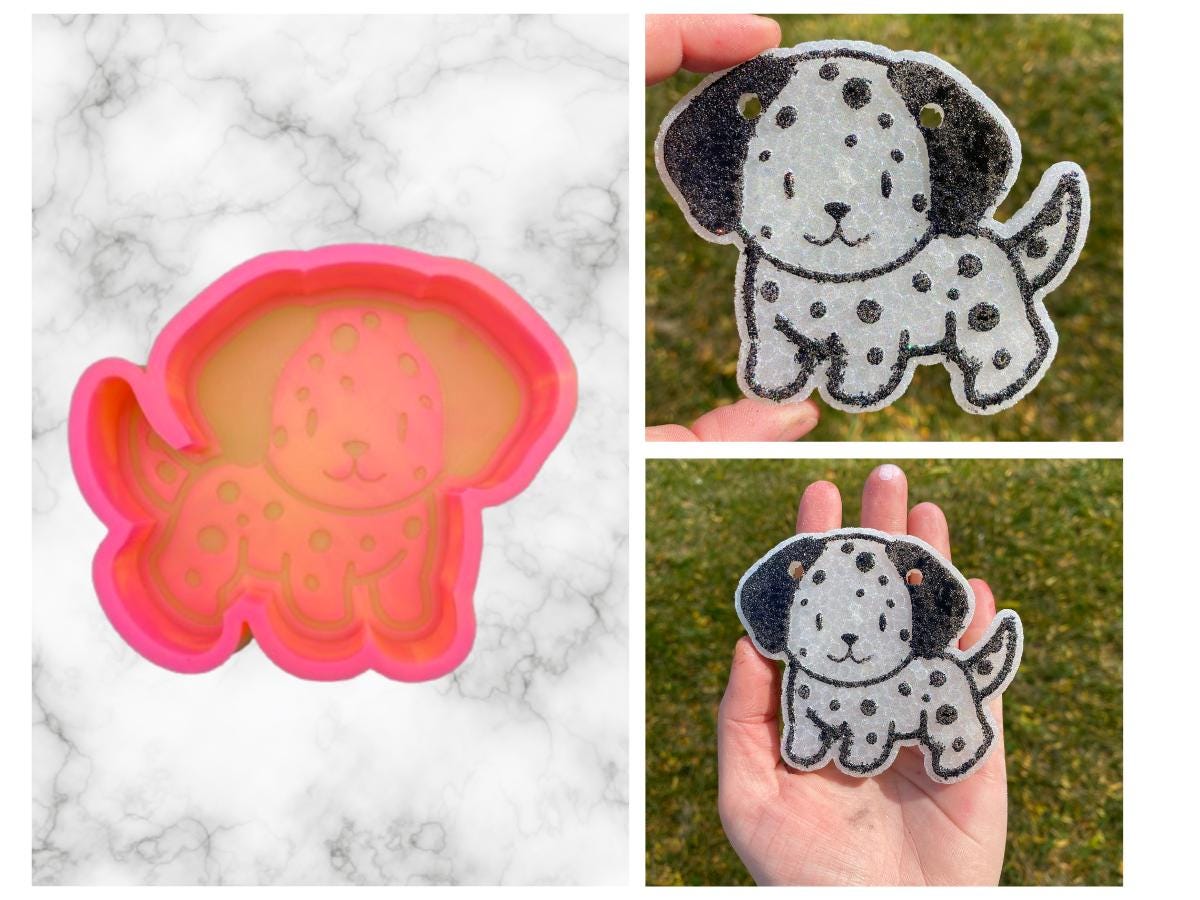 Dalmatian Freshie Mold, Dog Freshie Mold, Dog Breed Freshie Molds, Freshie Molds for Beginners, Heat Safe Silicone Mold, Simple Freshie mold