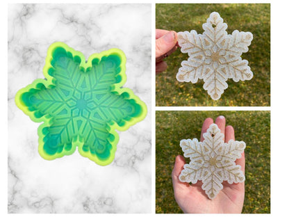 Snowflake Freshie Silicone Mold, freshie making supplies, Christmas freshie mold, cozy winter freshie molds, winter molds, snow freshie