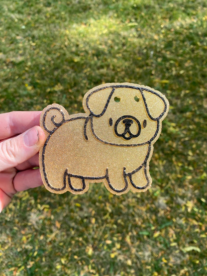 Pug Freshie Mold, Dog Freshie Mold, Dog Breed Freshie Molds, Freshie Molds for Beginners, Heat Safe Silicone Mold, Simple Freshie molds